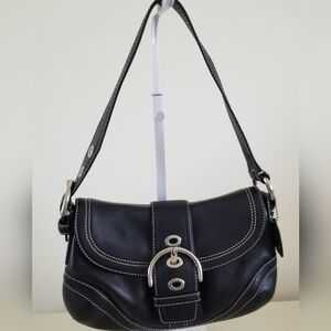 Black Leather Shoulder Bag